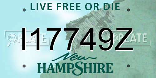 I17749Z New Hampshire License Plate