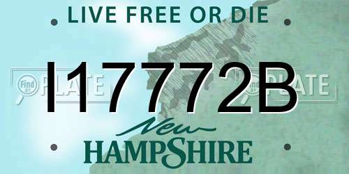 I17772B New Hampshire License Plate