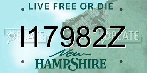 I17982Z New Hampshire License Plate