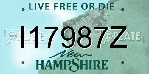 I17987Z New Hampshire License Plate