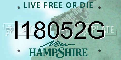 I18052G New Hampshire License Plate