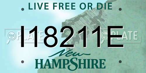 I18211E New Hampshire License Plate