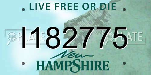 I182775 New Hampshire License Plate