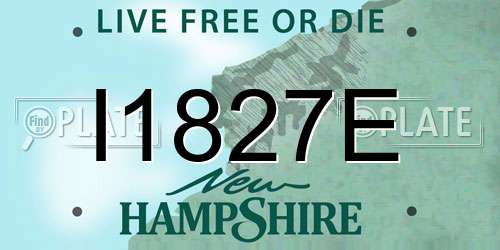 I1827E New Hampshire License Plate