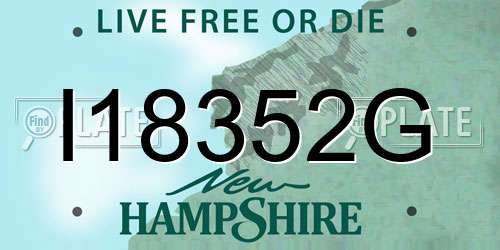 I18352G New Hampshire License Plate