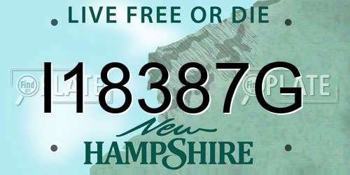 I18387G New Hampshire License Plate