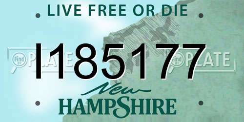 I185177 New Hampshire License Plate