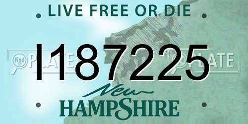 I187225 New Hampshire License Plate