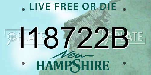 I18722B New Hampshire License Plate
