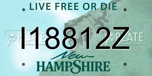 I18812Z New Hampshire License Plate