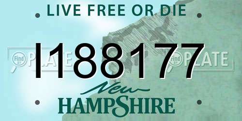 I188177 New Hampshire License Plate