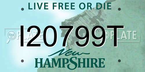 I20799T New Hampshire License Plate