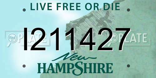 I211427 New Hampshire License Plate