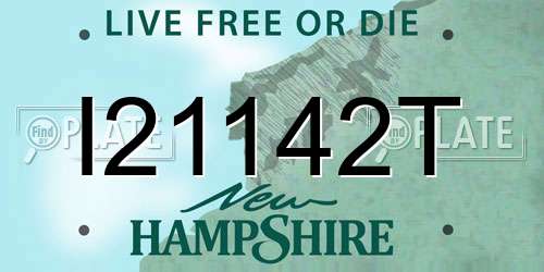 I21142T New Hampshire License Plate