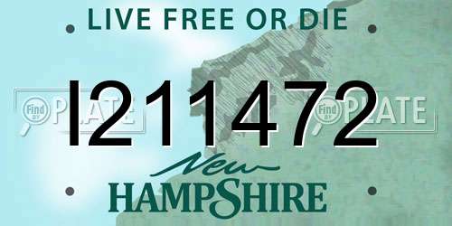 I211472 New Hampshire License Plate