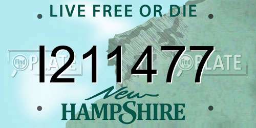 I211477 New Hampshire License Plate