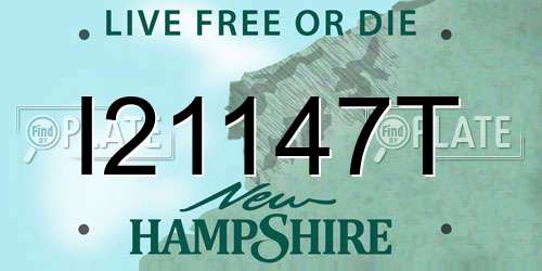 I21147T New Hampshire License Plate