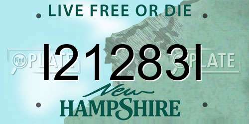 I21283I New Hampshire License Plate