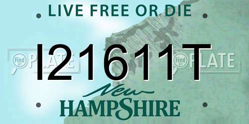 I21611T New Hampshire License Plate
