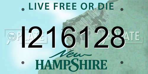I216128 New Hampshire License Plate