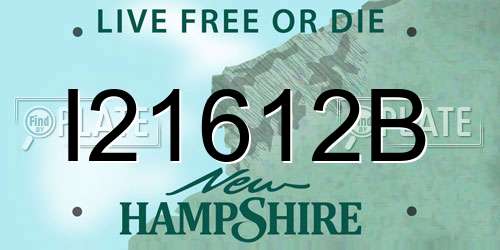 I21612B New Hampshire License Plate