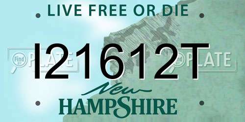 I21612T New Hampshire License Plate