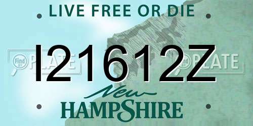 I21612Z New Hampshire License Plate