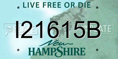 I21615B New Hampshire License Plate