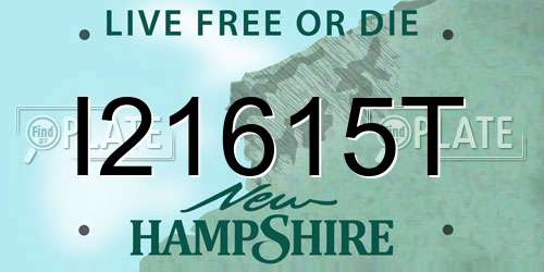 I21615T New Hampshire License Plate