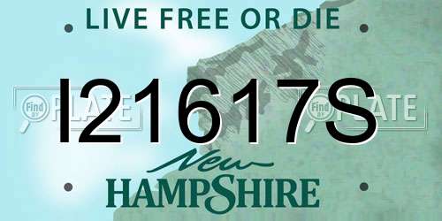 I21617S New Hampshire License Plate
