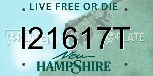 I21617T New Hampshire License Plate