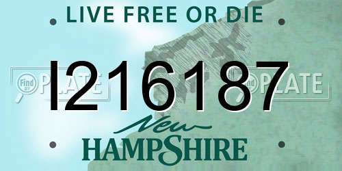 I216187 New Hampshire License Plate