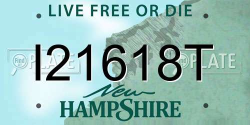 I21618T New Hampshire License Plate