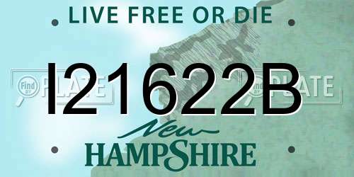 I21622B New Hampshire License Plate