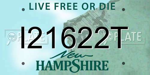 I21622T New Hampshire License Plate