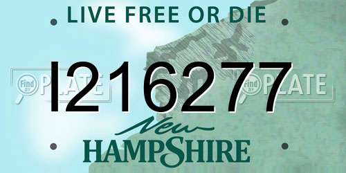 I216277 New Hampshire License Plate