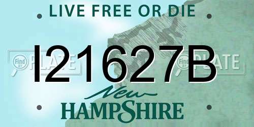 I21627B New Hampshire License Plate