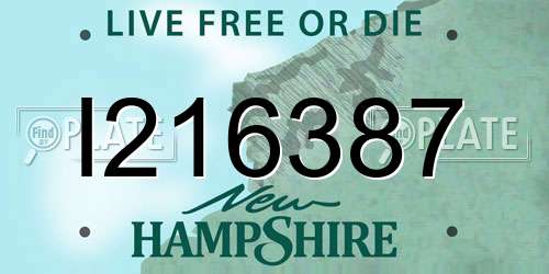 I216387 New Hampshire License Plate