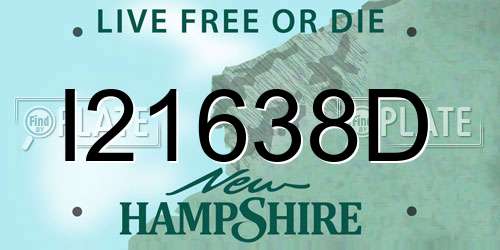 I21638D New Hampshire License Plate