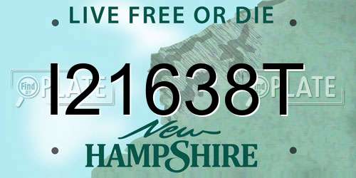 I21638T New Hampshire License Plate