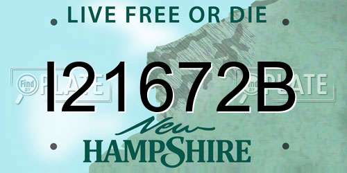 I21672B New Hampshire License Plate