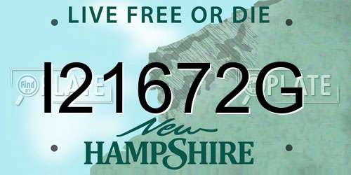 I21672G New Hampshire License Plate