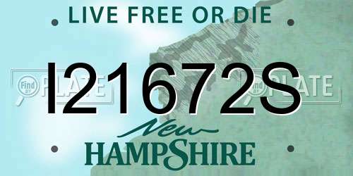 I21672S New Hampshire License Plate