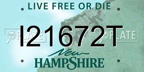 I21672T New Hampshire License Plate