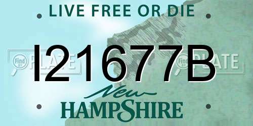 I21677B New Hampshire License Plate