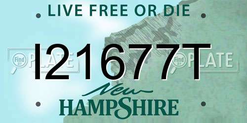 I21677T New Hampshire License Plate