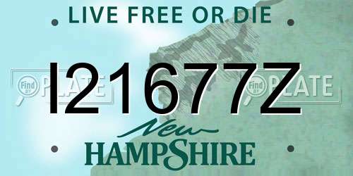 I21677Z New Hampshire License Plate