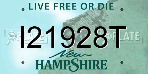 I21928T New Hampshire License Plate