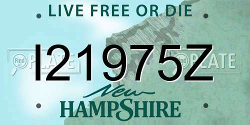 I21975Z New Hampshire License Plate