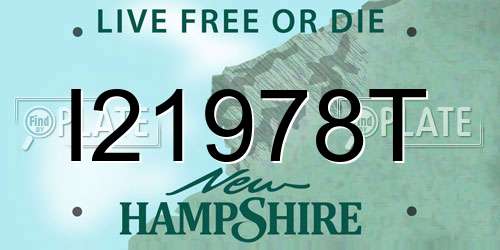 I21978T New Hampshire License Plate